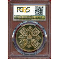 イギリス 1953年 エリザベス2世 戴冠記念 白銅貨 クラウン PCGS PR65CAM