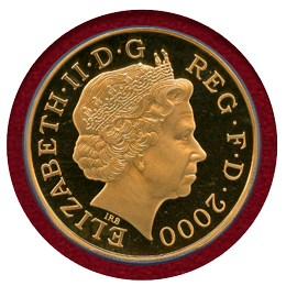 イギリス 2000年 5ポンド 金貨 クイーンマザー PCGS PR68DCAM