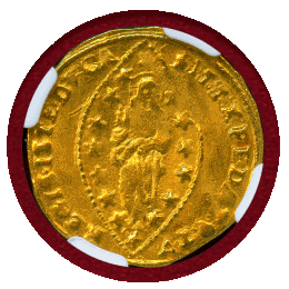 イタリア ヴェネチア 1789-97年 ゼッキーノ 金貨 ルドヴィーコ・マニン NGC MS63