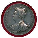 【SOLD】イギリス ND(1707年) 銀メダル アン女王 PCGS AU58