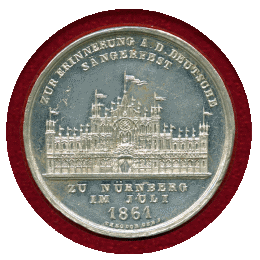 ドイツ 1861年 錫メダル ニュルンベルク都市景観
