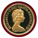 イギリス 1981年 ソブリン 金貨 エリザベス2世ヤングバスト PR70DCAM