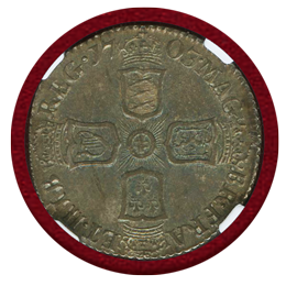 【SOLD】イギリス 1703年 6ペンス 銀貨 アン女王 VIGO NGC MS63