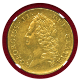 イギリス 1739年 2ギニー 金貨 ジョージ2世 ヤングヘッド NGC AU55