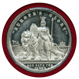 【SOLD】イギリス 1840 ホワイトメタルメダル ヴィクトリア女王ご成婚記念 PCGS SP63