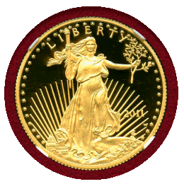 アメリカ 2011W $25 金貨 ゴールドイーグル NGC PF70UC ER
