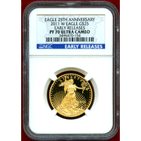 アメリカ 2011W $25 金貨 ゴールドイーグル NGC PF70UC ER