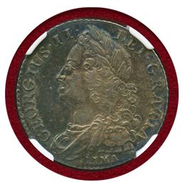 イギリス 1745年 LIMA シリング銀貨 ジョージ2世 NGC MS61