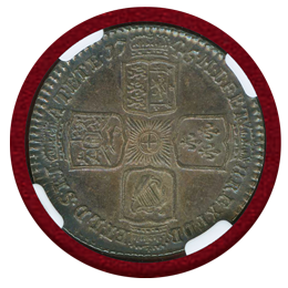 イギリス 1745年 LIMA シリング銀貨 ジョージ2世 NGC MS61