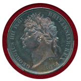 イギリス 1821年 クラウン 銀貨 ジョージ4世 SECUNDO PCGS UNC Detail
