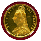 【SOLD】イギリス 1887年 1/2ソブリン 金貨 ヴィクトリア ジュビリーヘッド PF62UC