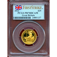 【SOLD】イギリス 2012年 25ポンド 金貨 ブリタニア PCGS PR70DCAM FS