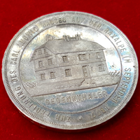 【SOLD】オーストリア 1877年 ターラー 銀貨 プルーフ ラクサルペ山荘開設記念