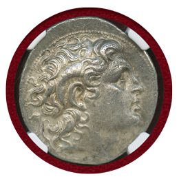 トラキア 305-281BC 4ドラクマ 銀貨 アレキサンダー大王 アモンの角 AU