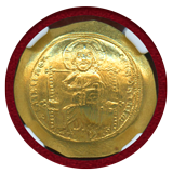 ビザンチン帝国 1059-67 金貨 コンスタンティヌス10世 NGC Ch AU
