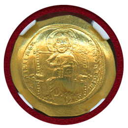 ビザンチン帝国 1059-67 金貨 コンスタンティヌス10世 NGC Ch AU