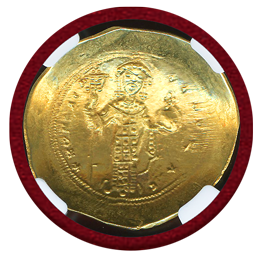 ビザンチン帝国 1059-67 金貨 コンスタンティヌス10世 NGC Ch AU