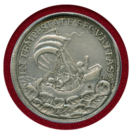 【SOLD】ハンガリー クレムニツァ ND(1750) 銀メダル 竜退治とキリスト一行 AU50