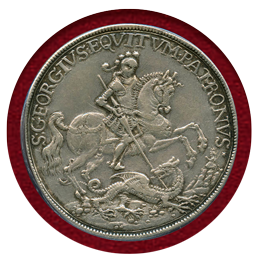 【SOLD】ハンガリー クレムニツァ ND(1750) 銀メダル 竜退治とキリスト一行 AU50