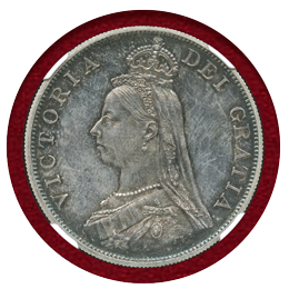 イギリス 1887 4シリング銀貨 ヴィクトリア ジュビリー NGC PF62