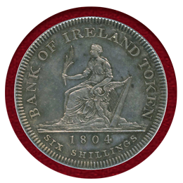 アイルランド 1804年 6シリング銀貨 バンクトークン ジョージ3世 NGC PF63
