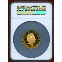 イギリス 2021年 500ポンド(5oz) 金貨 ゴシッククラウン 紋章 NGC PF69UC