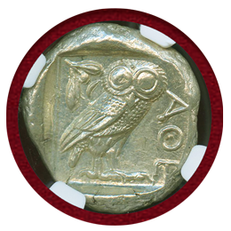 古代ギリシャ アッティカ アテネ 440-404BC 4ドラクマ 銀貨 フクロウ NGC MS