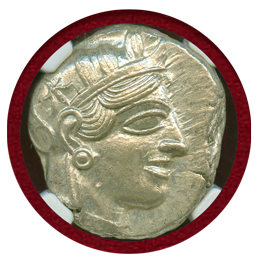 古代ギリシャ アッティカ アテネ 440-404BC 4ドラクマ 銀貨 フクロウ NGC MS