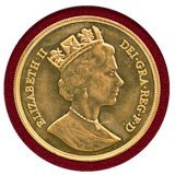 イギリス 1987年 5ポンド 金貨 エリザベス2世