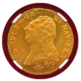 フランス 1786D 2ルイドール 金貨 ルイ16世 NGC MS64