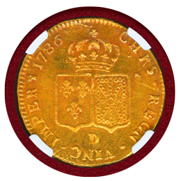 フランス 1786D 2ルイドール 金貨 ルイ16世 NGC MS64