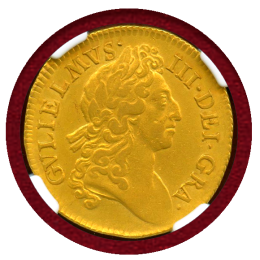 イギリス 1698年 1ギニー 金貨 ウィリアム3世 NGC VF DETAILS