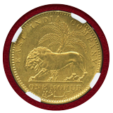 英領インド 1841(C) モハール 金貨 ヴィクトリア NGC MS61