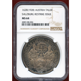 【SOLD】ザルツブルク 1628(1928)年 ターラー銀貨 リストライク NGC MS64