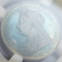 イギリス 1893年 6ペンス 銀貨 ヴィクトリア オールドヘッド NGC PF65