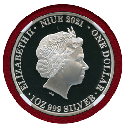ニウエ 2021年 $1 銀貨 エリザベス2世生誕95周年 NGC PF70UC