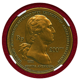 フランス 2021年 200ユーロ 金貨 アメリカ独立の歴史 ボストン包囲戦 NGC MS70 ER