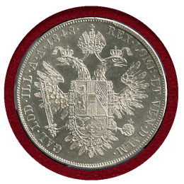 オーストリア 1848A ターラー 銀貨 フェルディナンド1世 PCGS MS63