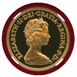イギリス 1984年 5ポンド 金貨 エリザベス2世 NGC PF70UC