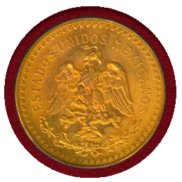 メキシコ 1929年 50ペソ 金貨 勝利の女神 PCGS MS64