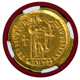 【SOLD】西ローマ帝国 364-375年 ソリダス 金貨 ウァレンティニアヌス1世 NGC AU