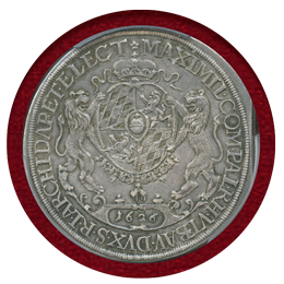 【SOLD】ドイツ バイエルン 1626年 2ターラー銀貨 聖母マリア PCGS MS62