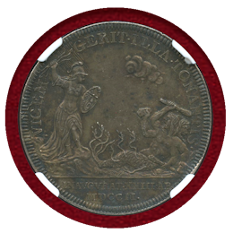 【SOLD】イギリス 1702年 銀メダル アン女王戴冠記念 NGC MS62