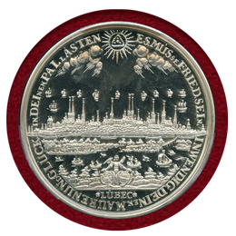 【SOLD】ドイツ リューベック 1976 バンクポルトガルーザー 銀メダル リストライク SP67