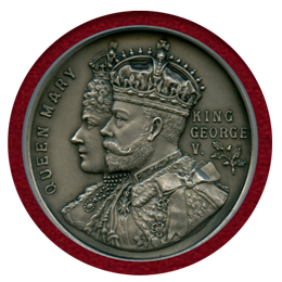 イギリス タインマス 1911年 銀メダル ジョージ5世戴冠記念 NGC MS64
