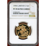 イギリス 1998年 2ポンド 金貨 エリザベス2世 NGC PF70UC