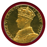 イギリス 1937年 コロネーション金メダル ジョージ6世 戴冠式記念 SP64+