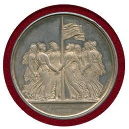 イギリス 1817年 銀メダル イオニア諸島 憲法制定記念 PCGS SP64