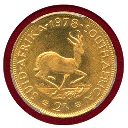 南アフリカ 1978年 2ランド金貨 ヤン・ファン・リーベック PCGS MS67