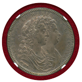 イギリス 1689年 銀メダル ウィリアム&メアリー戴冠記念 NGC MS62